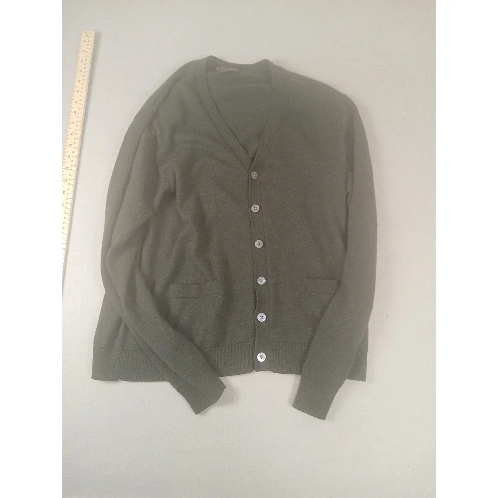 Brooks Brothers Ultimate Merino wool cardigan sweater Sz Large  Dark Green!!